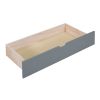 Twin Over Twin Bunk Bed Wood Bed with Tent and Drawers, Gray+Blue Tent