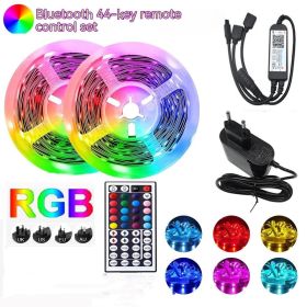 Bluetooth RGB Flexible 5050 Smart LED Light Bar (Option: 5050 Non Waterproof 15M-Bluetooth 44 Key-EU)