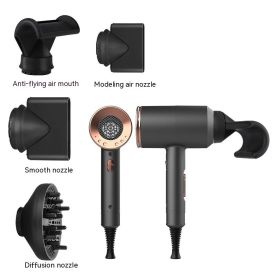 Household High-power Anion Hair Dryer (Option: Gray-British Standard)
