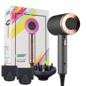 Household High-power Anion Hair Dryer (Option: Black-British Standard)