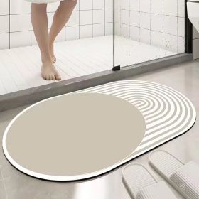 Absorbent Bathroom Bath Mat Quick Drying Coral Fleece Bathroom Rug Non-slip Entrance Doormat Floor Mats Carpet Pad Home Decor (Color: diatom mud C)