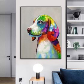 Oil Painting Handmade Hand Painted Wall Art Pop Cartoon Lion Animal Home Entryway Living Room Bedroom Luxurious Decoration Painting (size: 100x150cm)
