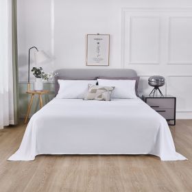 3/4 Piece Bed Sheet Set 1800 Count Microfiber Deep Pocket Hotel Bed Sheet (Color: White)
