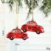Christmas Decoration Plastic Hand-painted Electroplating Pendant Red Scene Layout